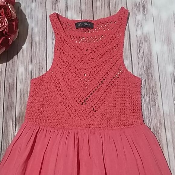 Honey Punch crochet top cotton dress Small - Picture 2 of 6